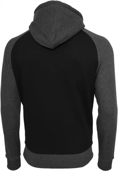 Raglan contrast hoodie blk/cha