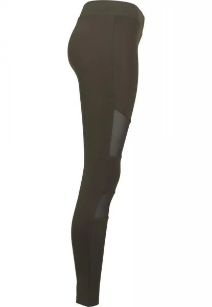 Women's Tech Mesh Leggings - Dark Olive