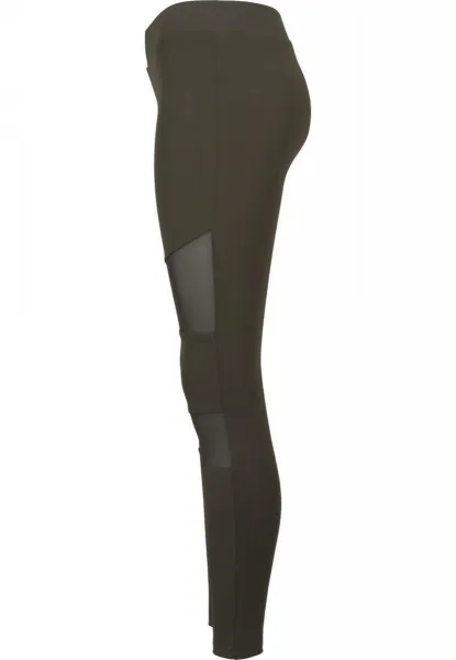 Women's Tech Mesh Leggings - Dark Olive