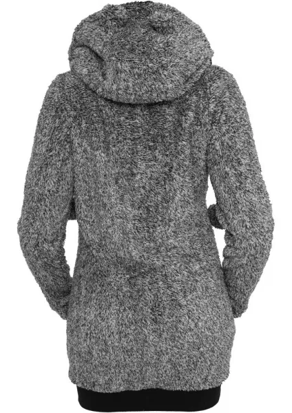 Women's Melange Teddy Zip Hoody blk/wht