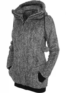 Women's Melange Teddy Zip Hoody blk/wht