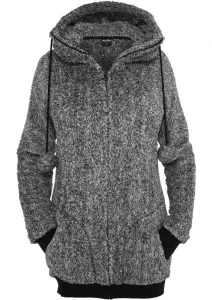 Women's Melange Teddy Zip Hoody blk/wht
