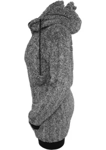 Women's Melange Teddy Zip Hoody blk/wht