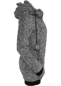 Women's Melange Teddy Zip Hoody blk/wht