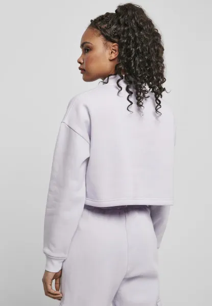 Women's Haircut Oversized Sweat High Neck Crew Soft Lilac