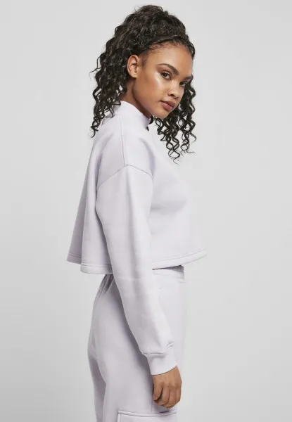 Women's Haircut Oversized Sweat High Neck Crew Soft Lilac