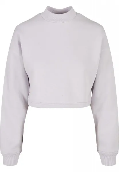 Women's Haircut Oversized Sweat High Neck Crew Soft Lilac