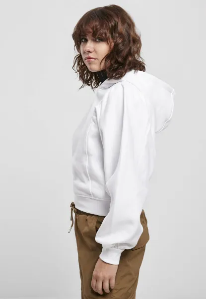 Women's Bio Gathering Batwing Hoody White