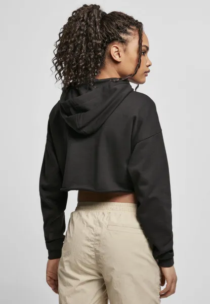 Women's Oversized Cropped Hoody Black