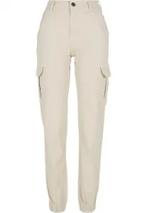 Women's high-waisted cargo pants whitesand