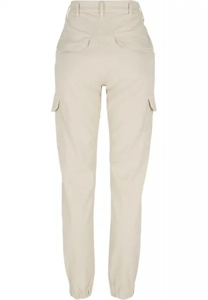 Women's high-waisted cargo pants whitesand