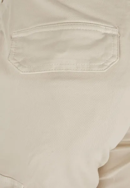 Women's high-waisted cargo pants whitesand