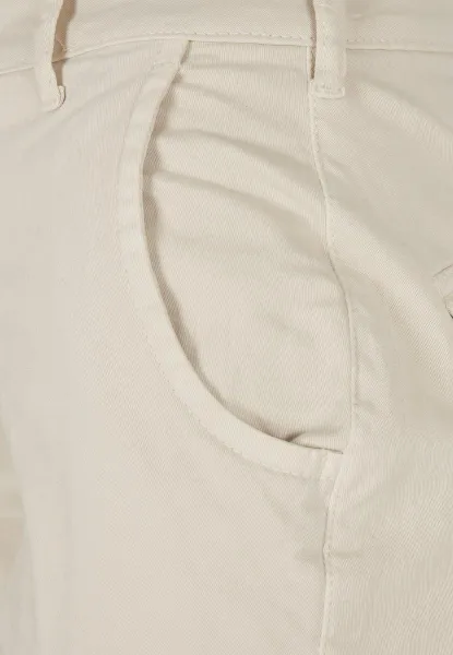 Women's high-waisted cargo pants whitesand