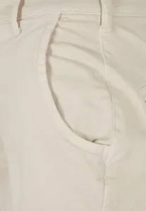 Women's high-waisted cargo pants whitesand