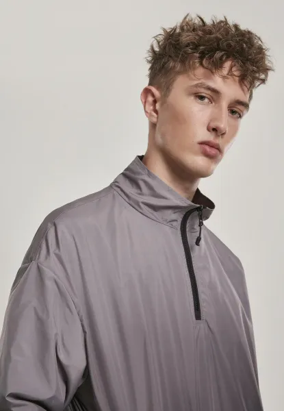 Gradient Pull Over Jacket Black/Grey