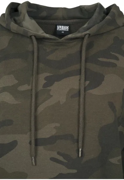 Women's Oversized Camo Hooded Olive Camo