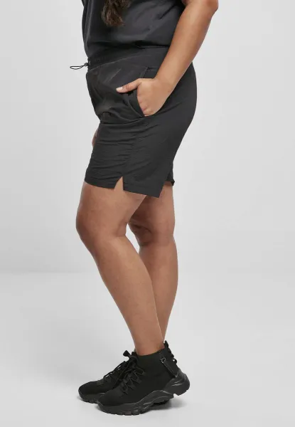 Women's Crinkle Nylon Shorts in Black