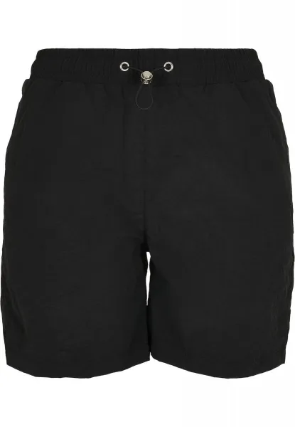 Women's Crinkle Nylon Shorts in Black