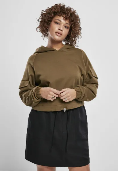 Women's Short Work Hoodies Summer Olive