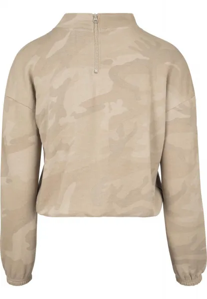 Women's Camo Crew turtleneck with sand mask