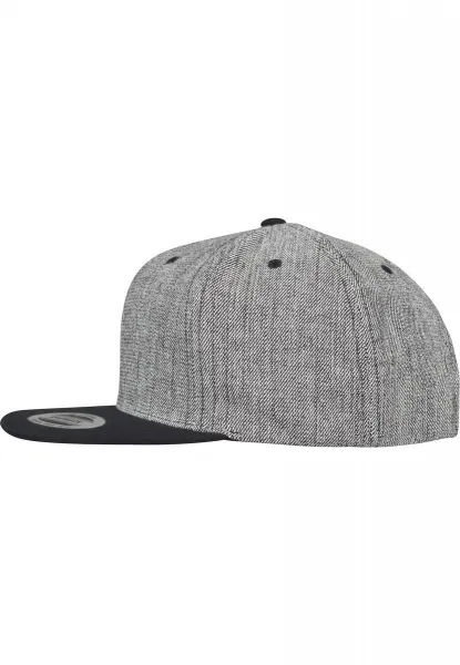 Melange Solid Snapback Black Melange/Black