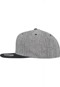 Melange Solid Snapback Black Melange/Black