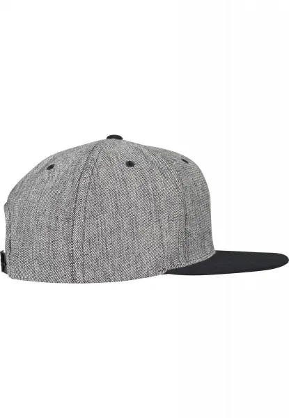 Melange Solid Snapback Black Melange/Black