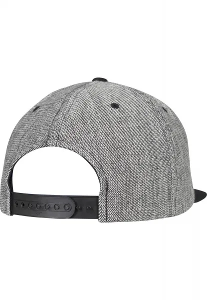Melange Solid Snapback Black Melange/Black
