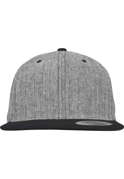 Melange Solid Snapback Black Melange/Black