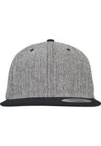Melange Solid Snapback Black Melange/Black