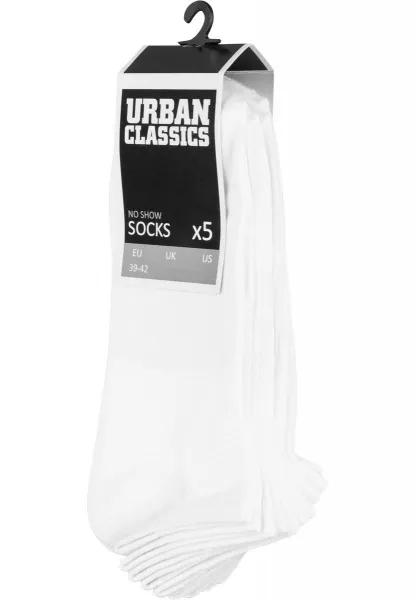No Show Socks 5-Pack white