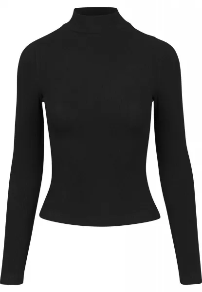 Women's turtleneck with long sleeves in black