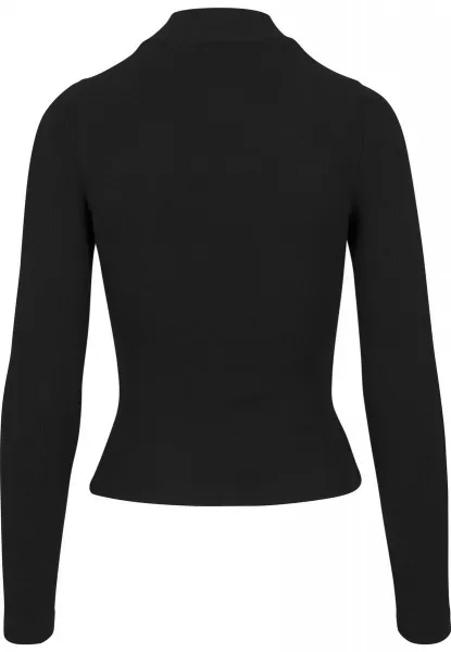 Women's turtleneck with long sleeves in black