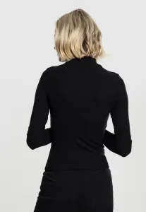 Women's turtleneck with long sleeves in black