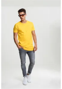 Shaped long T-shirt chrome yellow
