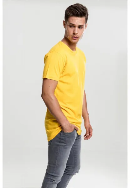 Shaped long T-shirt chrome yellow