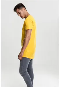 Shaped long T-shirt chrome yellow