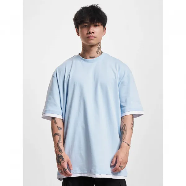 Men's T-shirt DEF Visible Layer - light blue/white