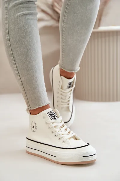 BIG STAR SHOES Zateplené Dámske Tenisky Na Platforme Eko Koža Big Star