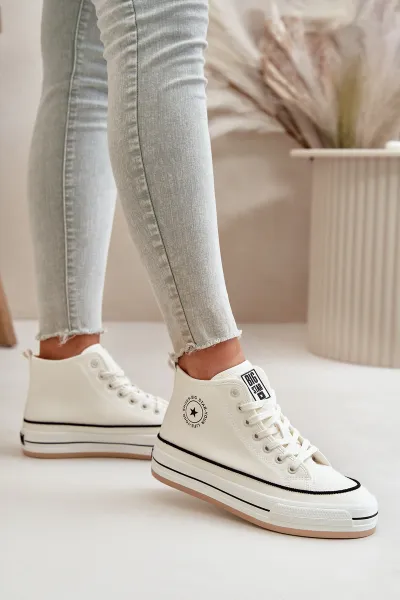 BIG STAR SHOES Zateplené Dámske Tenisky Na Platforme Eko Koža Big Star