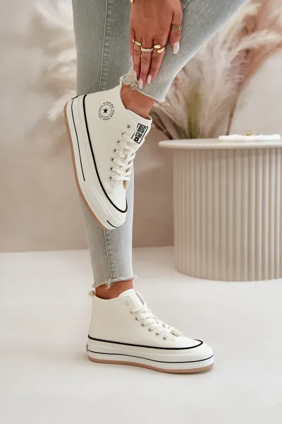 BIG STAR SHOES Zateplené Dámske Tenisky Na Platforme Eko Koža Big Star