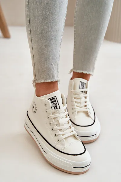 BIG STAR SHOES Zateplené Dámske Tenisky Na Platforme Eko Koža Big Star