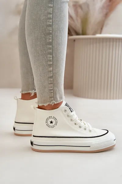 BIG STAR SHOES Zateplené Dámske Tenisky Na Platforme Eko Koža Big Star