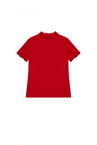Marisse Blouse With Ruffles At The Neckline And Sleeves Z-Ts-3653 D.Red