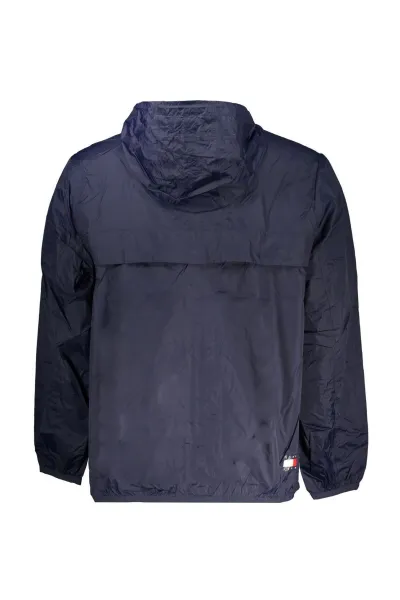 Tommy Jeans Men's Brand Logo Full Zip Elastic Cuffs And Both Waterproof High Collar Hoodie L