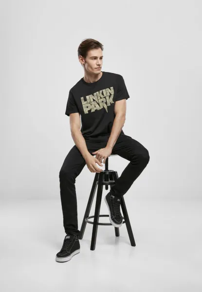 Black T-shirt with Linkin Park Distressed logo