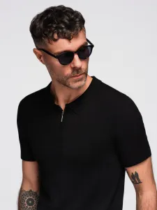 Pánske polo tričko s krátkym rukávom OMBRE T-shirt OM-POSS-0158 V-2 black