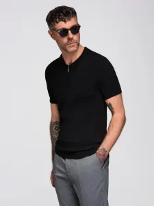 Pánske polo tričko s krátkym rukávom OMBRE T-shirt OM-POSS-0158 V-2 black