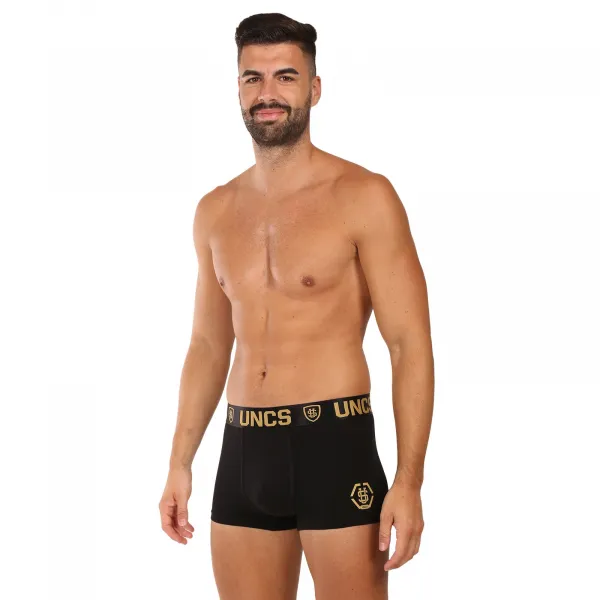 5PACK pánske boxerky UNCS čierné (24Z287PSPP) M, trenky