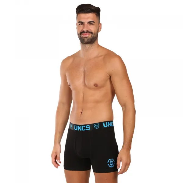 5PACK pánske boxerky UNCS čierné (24Z207PSPP) M, trenky